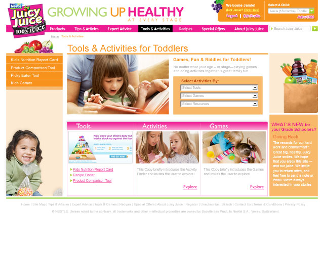 Juice Brand for Preschools & Toddlers: E-Commerce